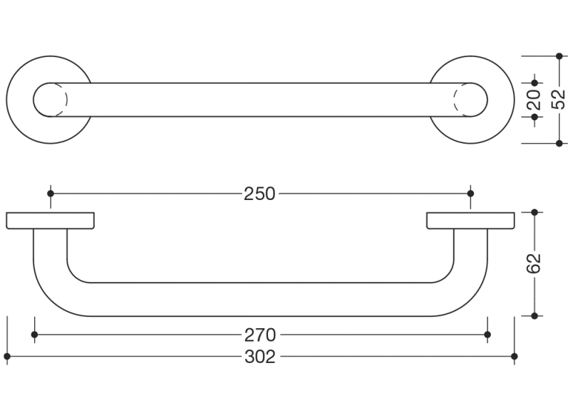 111.250BG.1 Мебельная ручка ø 20 мм HEWI USA Produkte  - Вид №15