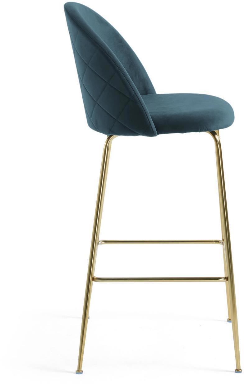 90198183 Стул барный 58х107х53 см LA FORMA Mystere ткань бирюзовый STLM-0129841 LA FORMA (EX JULIA GRUP)