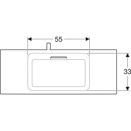 500.395.01.3 Встраиваемая раковина Geberit ONE горизонтальный выпуск, с укороченным вылетом Geberit  - Вид №16