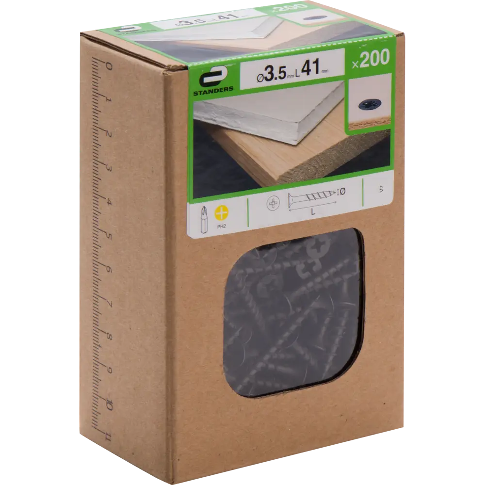 Саморезы для дерева STANDERS фосфатированные 3.5x41, 200 шт STLM-2068589 - Вид №2