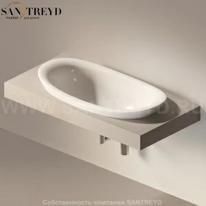 Flaminia IO e SI Столешница с отверстием под раковину серая IO90M1.1019