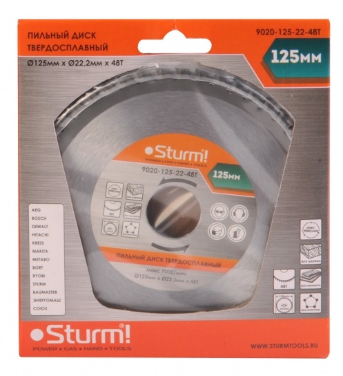 Диск пильный Sturm! 9020-125x22x48T 1287254 STDN-0148685 - Вид №2