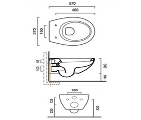 Комплект электронное биде SensPa + унитаз Catalano VELIS L2 1VSVL00 L-форма Catalano Velis L2 + UB7035RL sun-id-2005416