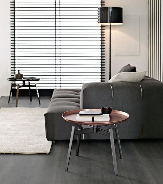 B&B Italia Круглый стол из листового металла с подносом Husk Ht62 - Вид №1