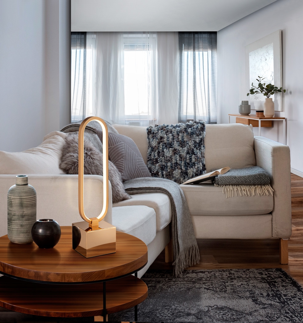 090054 Настольная лампа LED розовое золото Schuller Colette