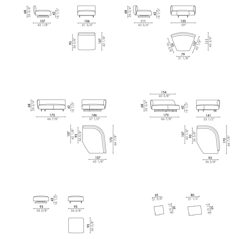 Модульный диван Désirée divani Homan ARCH-00034177 - Вид №14