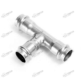 Тройник пресс 18 х 15 х 18 нержавеющая сталь IBP PS51300181518