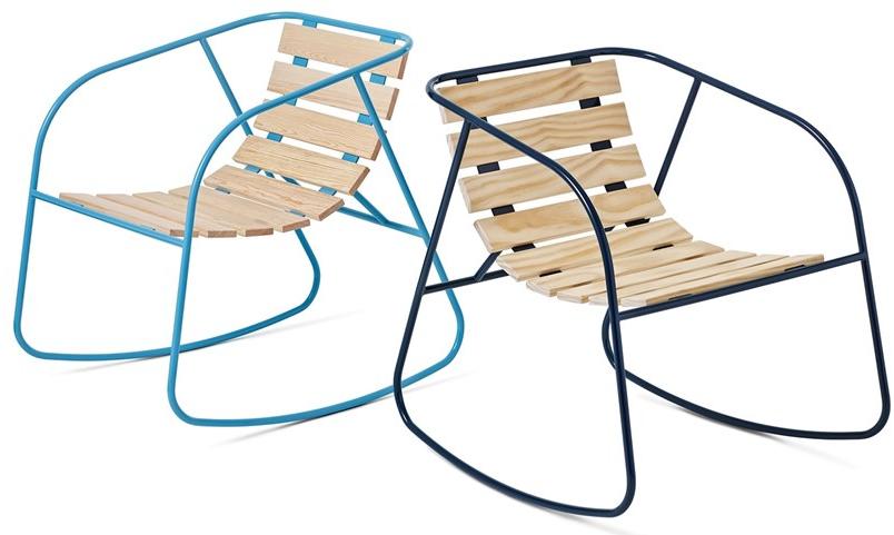 Nola Industrier Садовое кресло-качалка из стали и дерева Rocky U15-99mb/-99lb/-99s - Вид №2