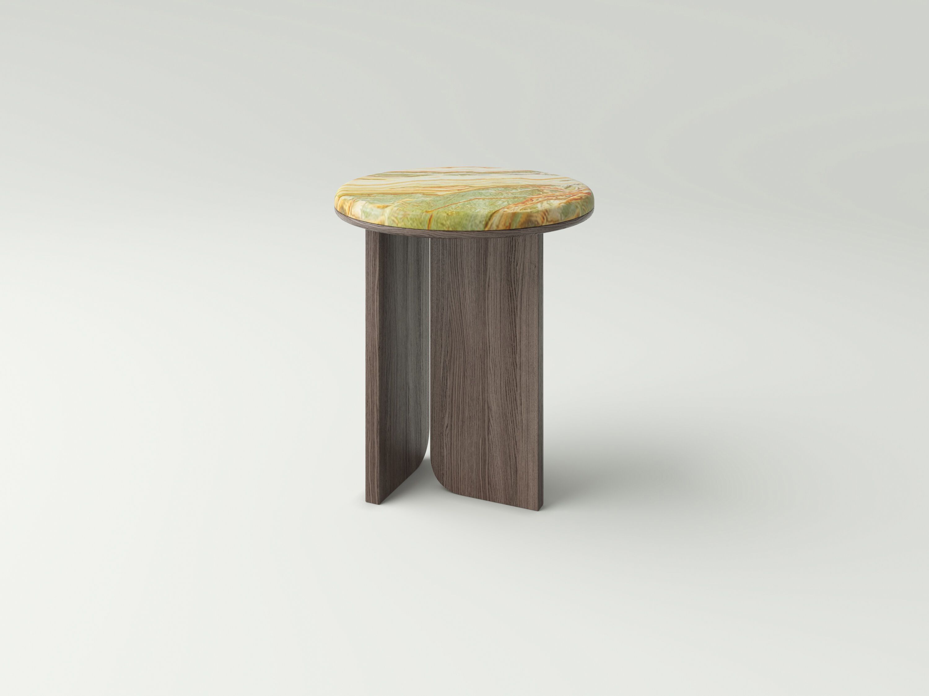 Круглый стол для напитков из сосны и камня NITZAN HOME OLIVER ARCH-00029058