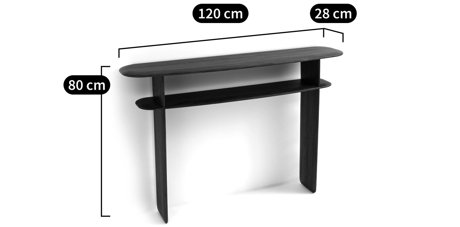 Консоль из орехового дерева с полками AMPM Iloss ARCH-00036126 - Вид №6