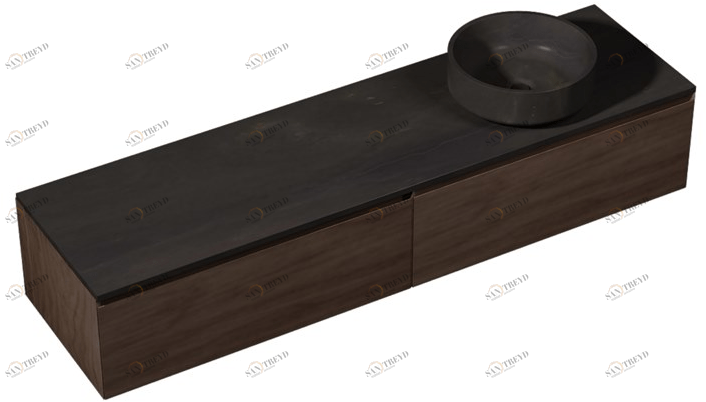 L'ANTIC COLONIAL Подвесная тумба под умывальник из натурального камня и дерева Karon sun-id-1370483