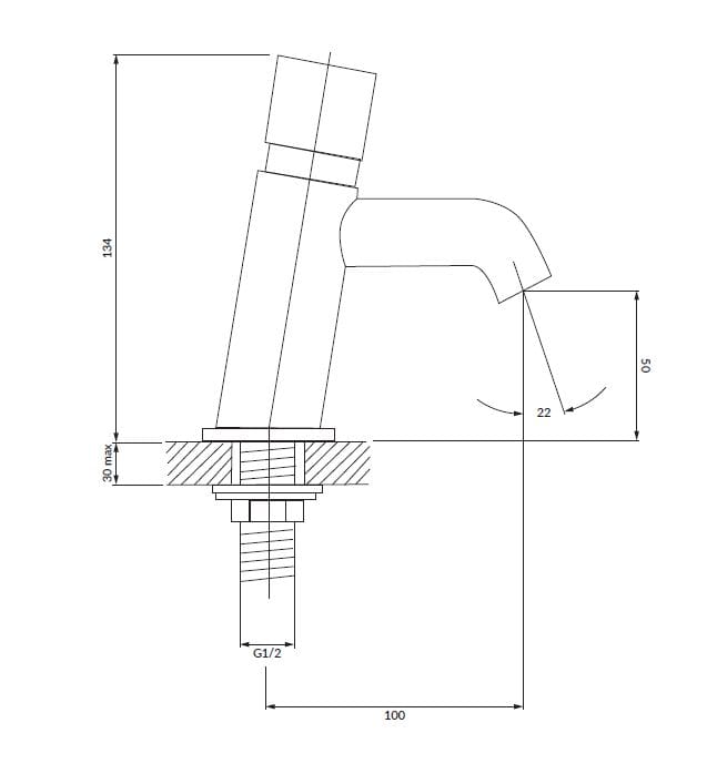 Смеситель для раковины с таймером OMNIRES Y ARCH-00077239 - Вид №2