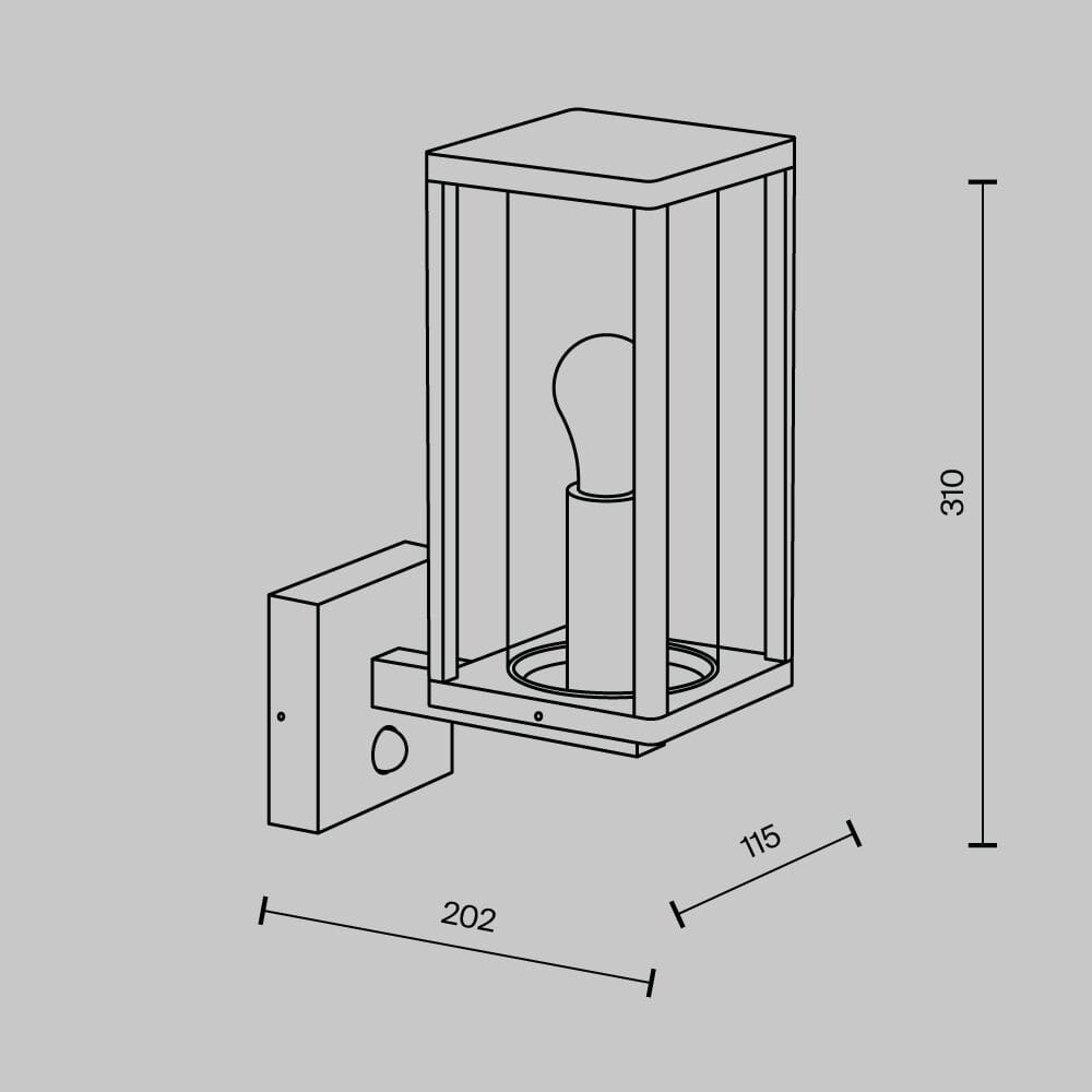 Алюминиевый и ПВХ открытый настенный светильник Maytoni Cell ARCH-00042047 - Вид №3