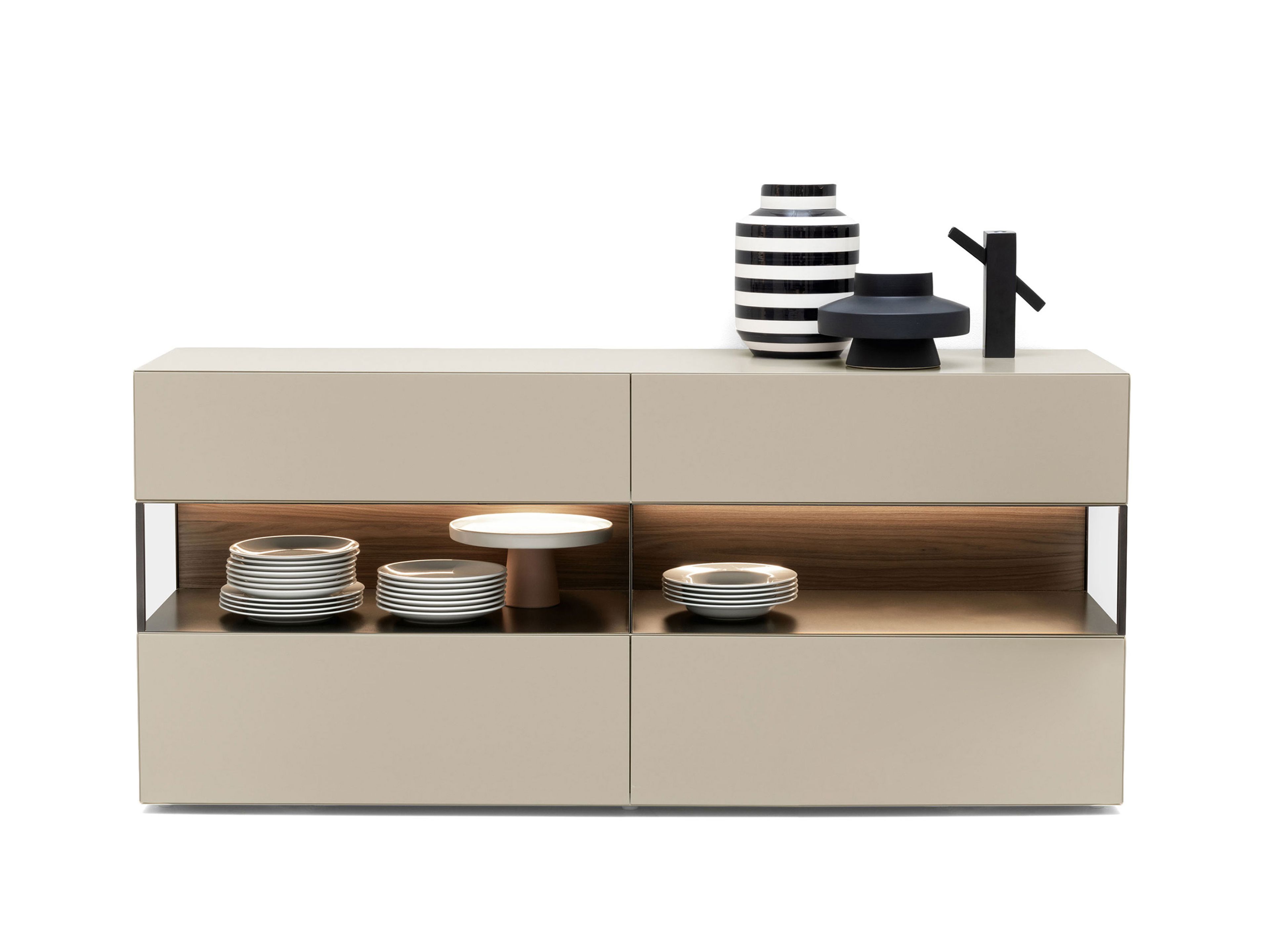 Деревянный шкаф с откидными дверцами со встроенным освещением Kristalia Avenue ARCH-00064281