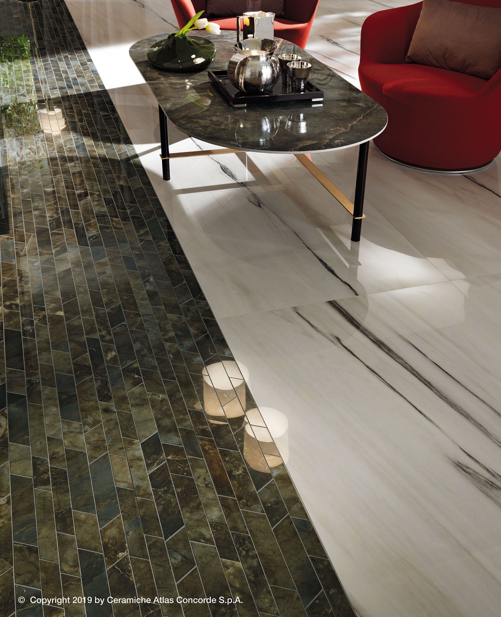 Пол из керамогранита с мраморным эффектом Atlas Concorde Marvel Dream ARCH-00135482 - Вид №4