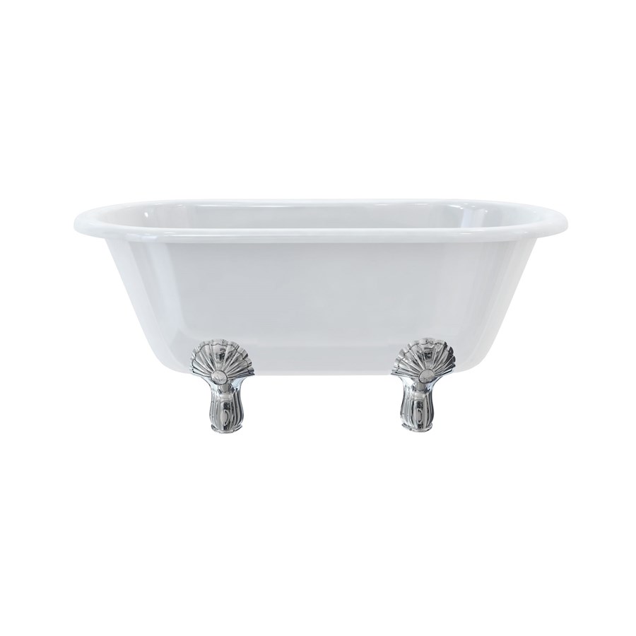 Burlington Двухсторонняя ванна Windsor 150 см с роскошными ножками с ножками Luxury Claw в белом цвете E4 L1W  - Вид №3