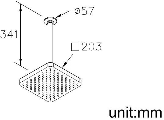 JUSTIME Подвесной тропический душ из хромированной латуни Mark 6909-as-80cp - Вид №1