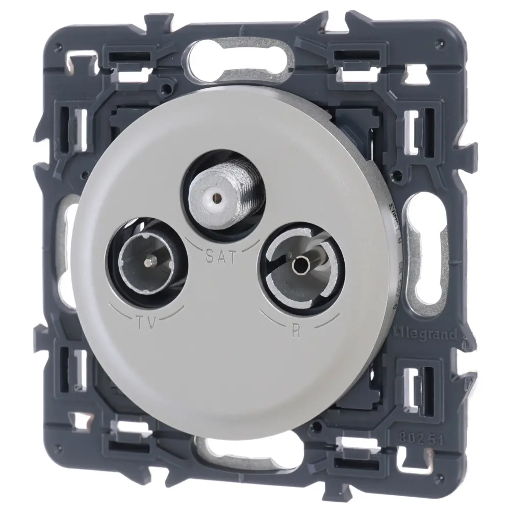 ТВ-Розетка Legrand Celiane, TV-FM-SAT, цвет титан STLM-2160986
