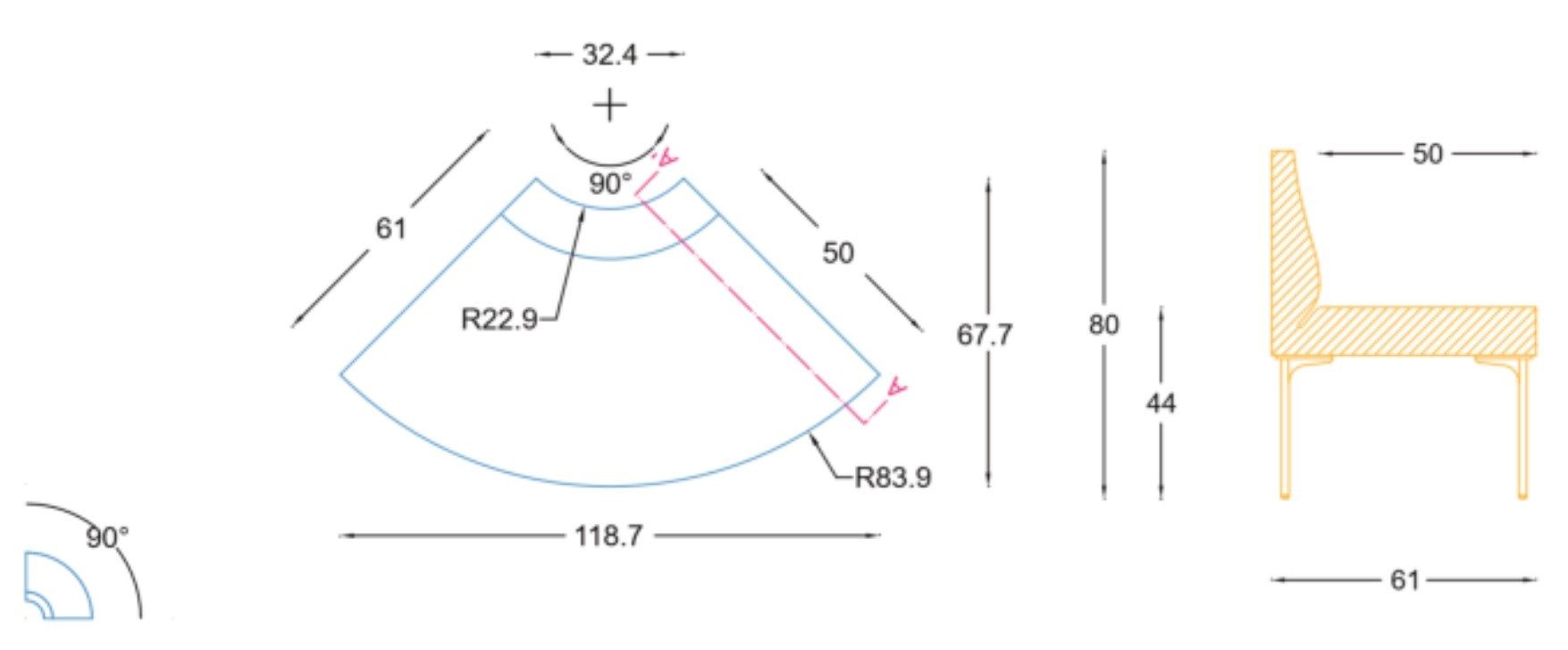 Модульная скамья из ткани со спинкой SITIA Laguna ARCH-00146120 - Вид №22
