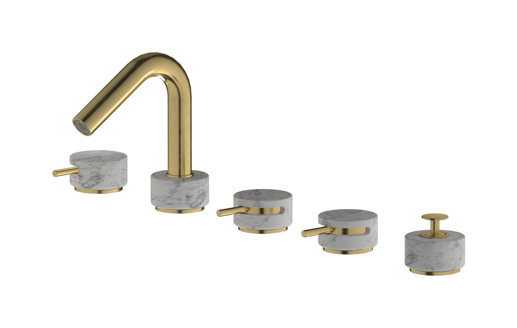 Смеситель для ванны с 5 отверстиями IB мрамор + мрамор Elle ARCH-00043007 - Вид №9