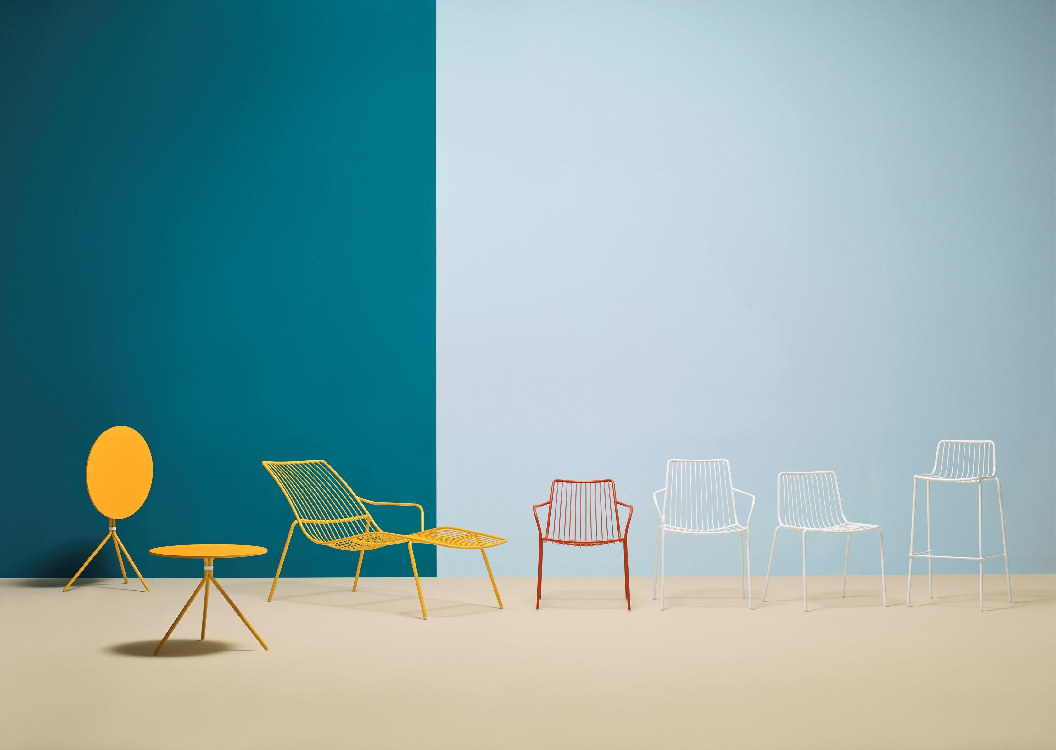 Стальной складной круглый садовый стол Pedrali ARCH-00106216 - Вид №9