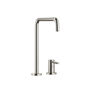 META SQUARE Смеситель на два отверстия с отдельными розетками - матовая платина