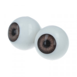 405925 Глаза акриловые для кукол №2 2 шт 16 мм карие Padico Co