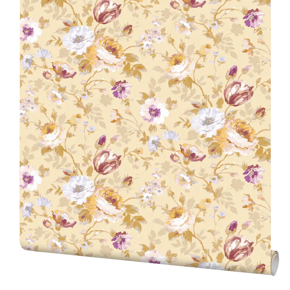 Обои Inspire Flower, виниловые на флизелиновой основе, цвет жёлтый, 1.06x10 м 82061811 STLM-2116667