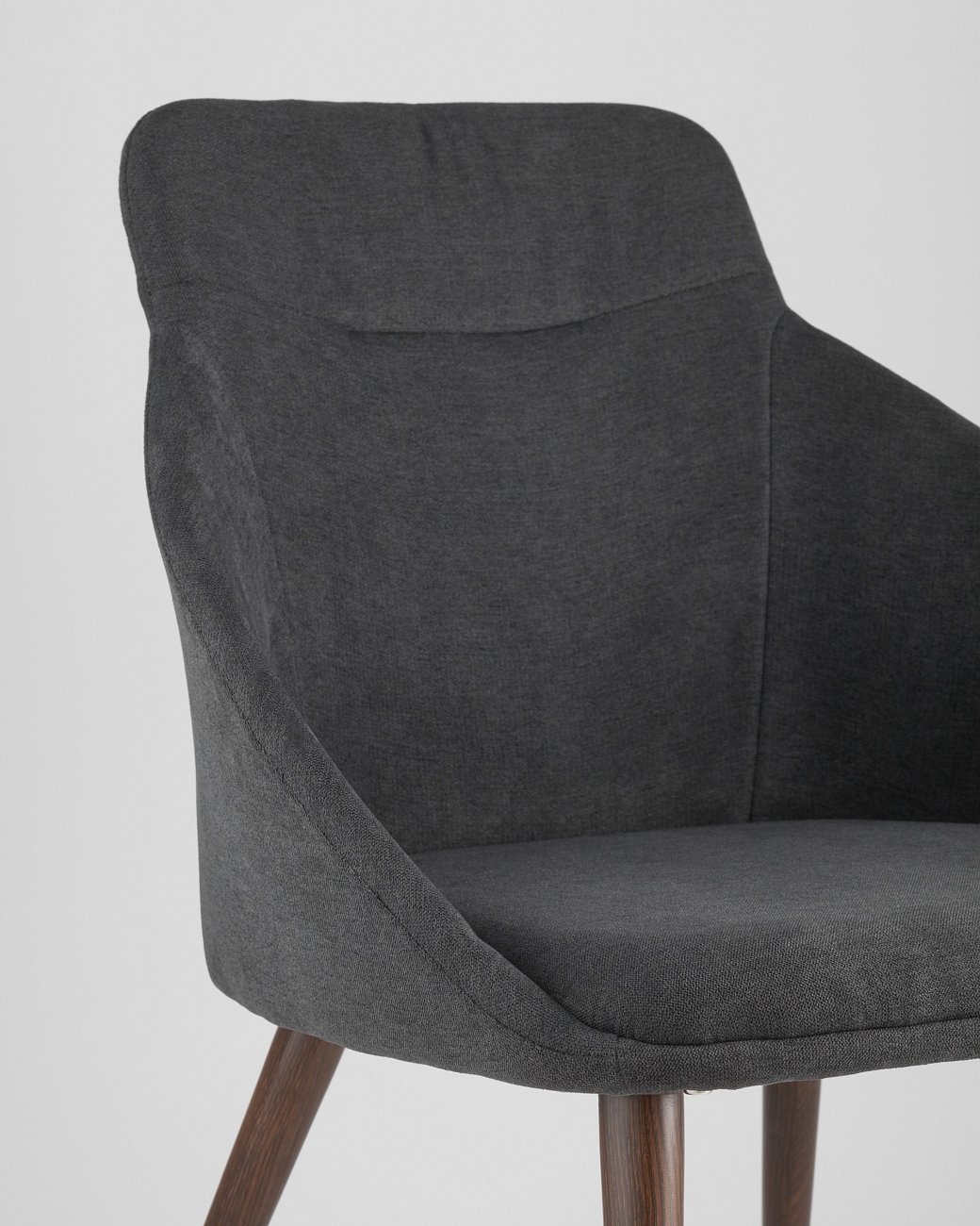 Стул со спинкой и подлокотниками серый "Квини" STOOL GROUP ДИЗАЙНЕРСКИЕ, ИНТЕРЬЕРНЫЕ 00-3946221 Серый  - Вид №7