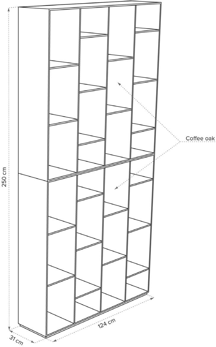 Natuzzi Открытый лакированный книжный шкаф sun-id-1374792 - Вид №3