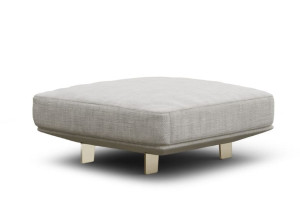 Квадратный съемный пуф из ткани