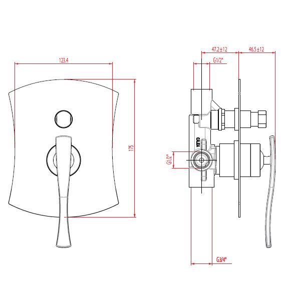 4334/43C0cr Смеситель Gattoni Icarus Santreyd - Вид №2