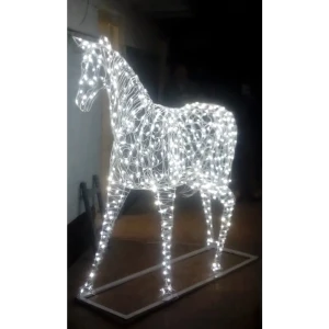 Электрическая светящиеся фигура Конь 400 LED 150x170x30 см теплый белый свет 86164081 STLM-2022643