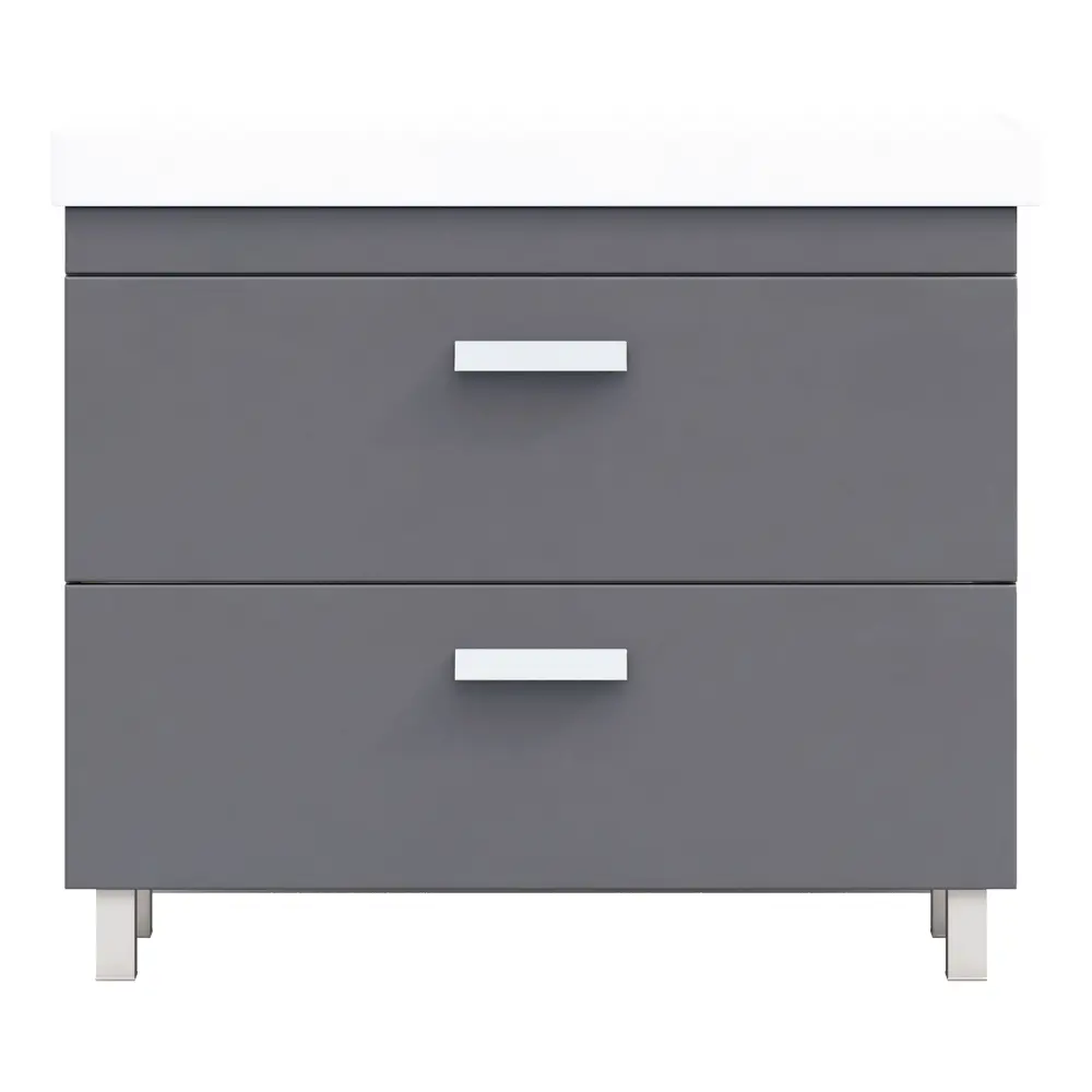 Тумба в ванную Vigo Hilton 100x80 см ДСП цвет графит STLM-2195476