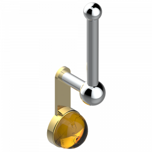 U5A-542 Бумагодержатель настенный резервный Thg-paris Flore Хром/золото
