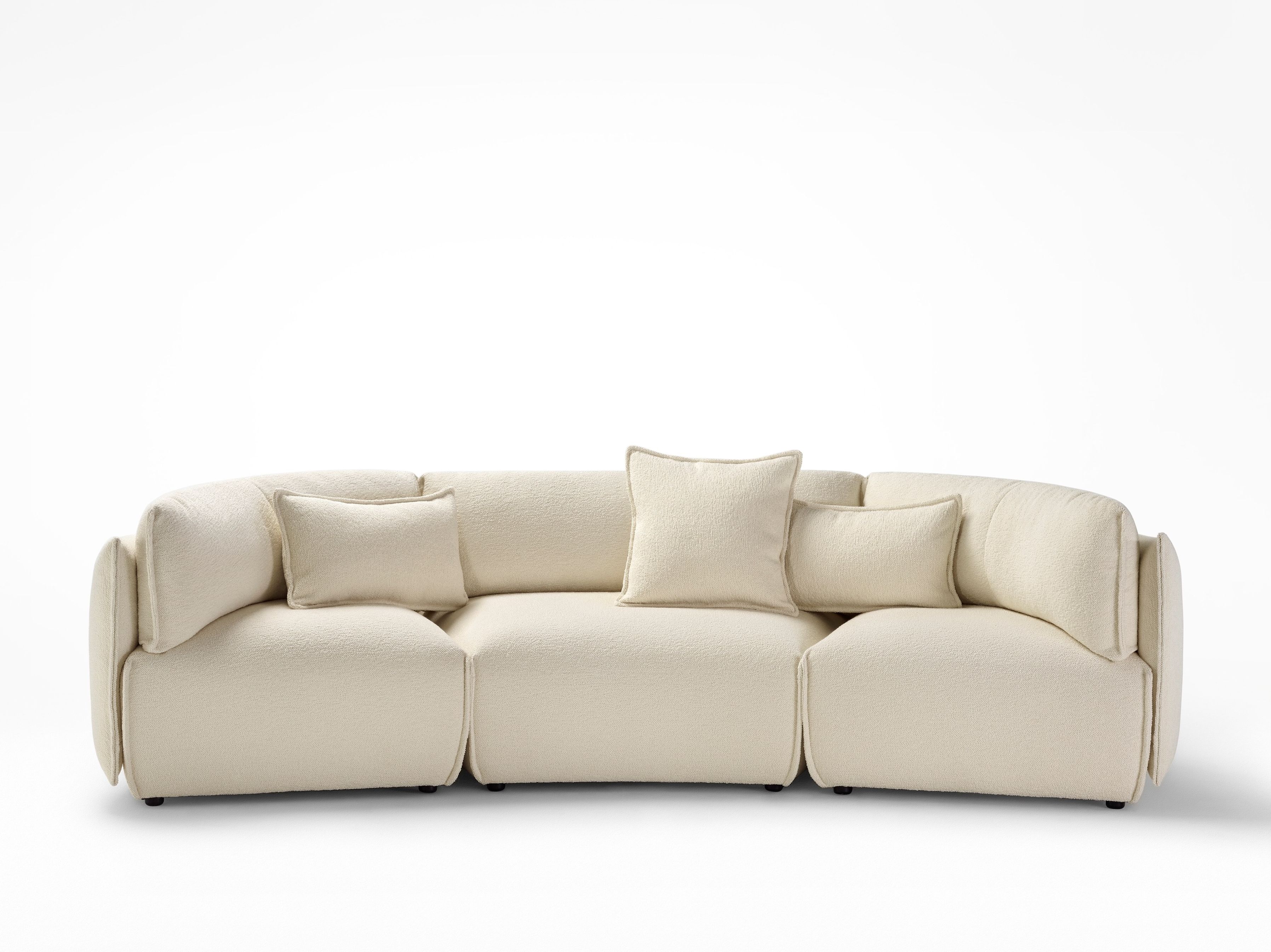 3-местный изогнутый тканевый диван Ross Gardam Hearth ARCH-00097453 - Вид №1