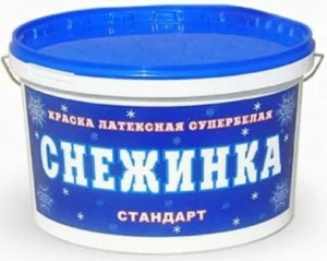 Краска латексная Снежинка супербелая 14кг