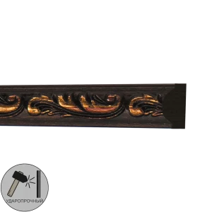 Молдинг настенный полистирол Decomaster 130-966 коричневый 80х15х2000 мм