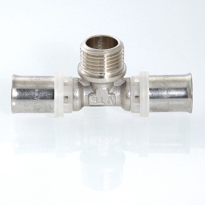 VTm.233.N.260526 Пресс-фитинг – тройник с переходом на наружную резьбу Valtec 26 мм х 3/4" х 26 мм  - Вид №8