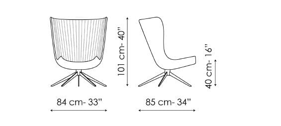 Тканевое вращающееся кресло BONALDO Колибри ARCH-00142017 - Вид №6