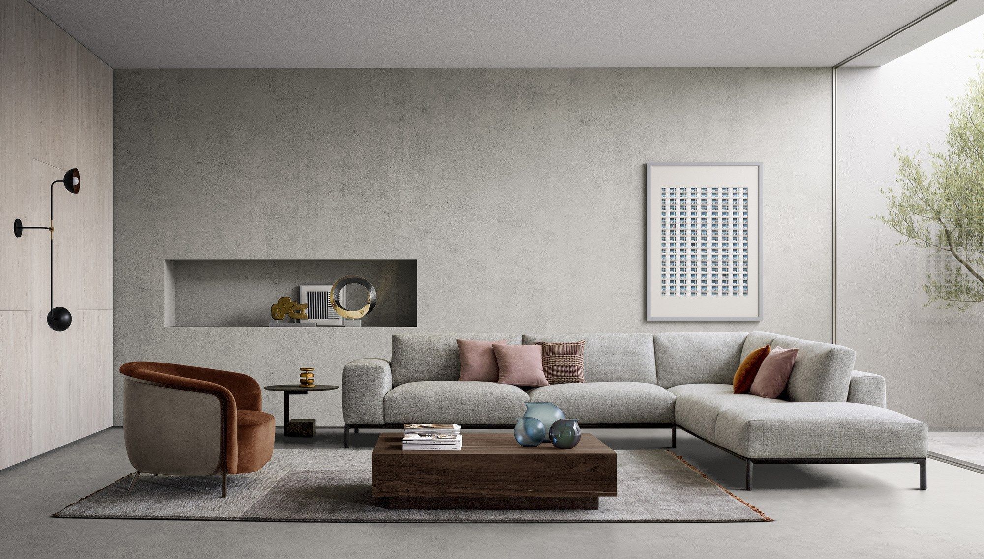 Угловой диван из ткани BODEMA MAN-GO ARCH-00064992 - Вид №1