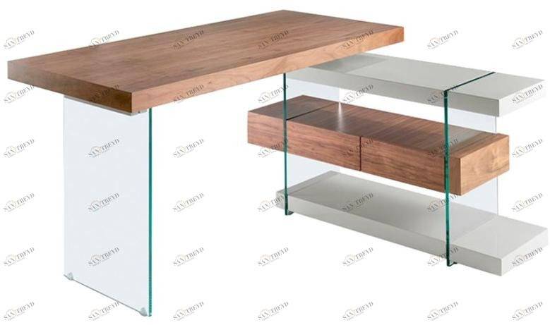 Angel Cerdá Угловой стол из дерева и стекла Nature life 3003 Angel Cerda