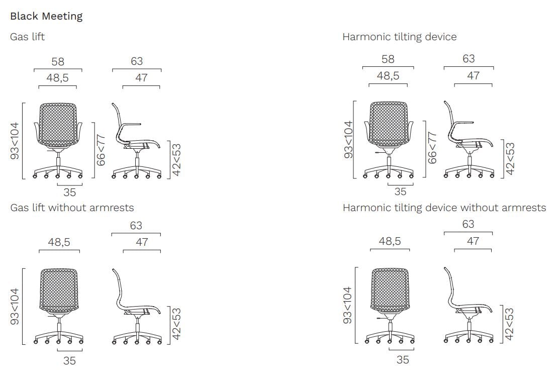 Регулируемый по высоте офисный стул с подлокотниками FREZZA Jodie ARCH-00063492 - Вид №9