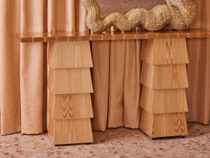 Прямоугольная дубовая консоль