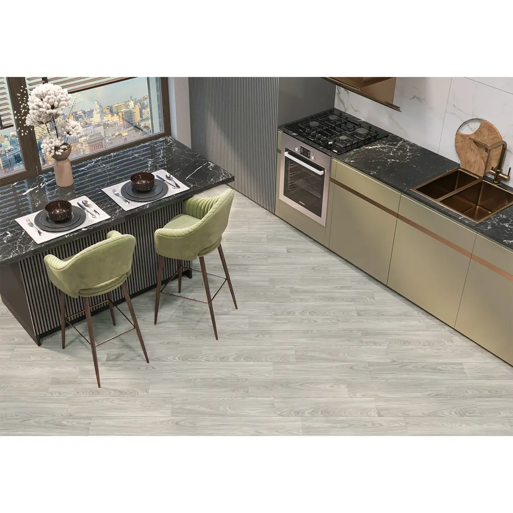 Глазурованный керамогранит Alma Ceramica Forest 70 15.1x60.2 см 1.82 м² матовый цвет серый STLM-2196060