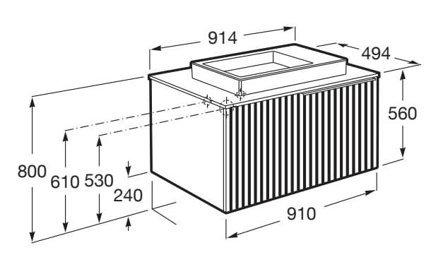 Деревянный подвесной умывальник с ящиками Roca Horizon ARCH-00099164 - Вид №15