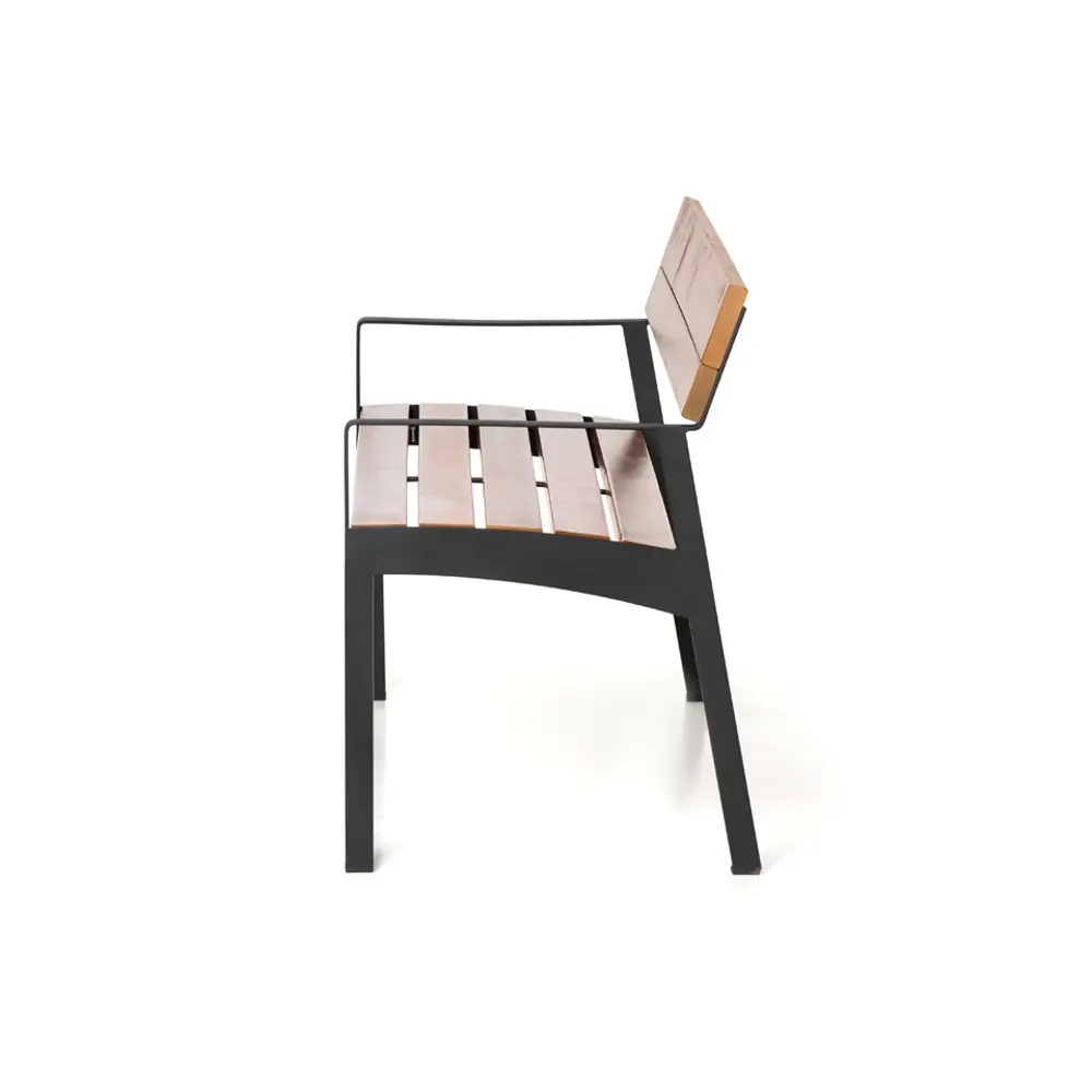 Скамья садовая Europe EU150 148x60x82 см дерево черный/коричневый GRATAR STLM-2122820 - Вид №3