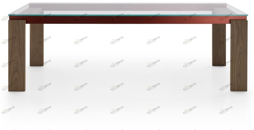 B&B Italia Прямоугольный стол из дерева и стекла Parallel structure sun-id-1347207