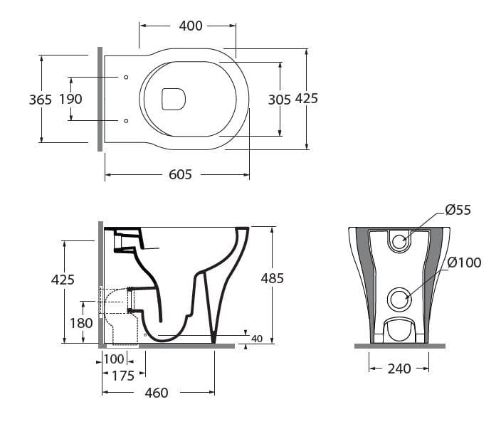 Напольный туалет Azzurra Ceramica XL ARCH-00041546 - Вид №3