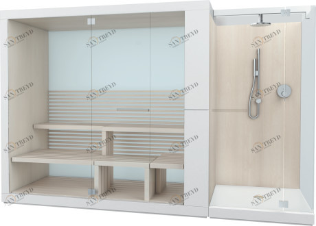 7508..002011000 Inipi Сауна Inipi Ama, отдельно стоящая Белый глянцевый декор Duravit 